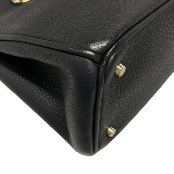 Auth DIOR/ChristianDior Diorissimo Black Pink Leather Tote Bag - Picture 6 of 16